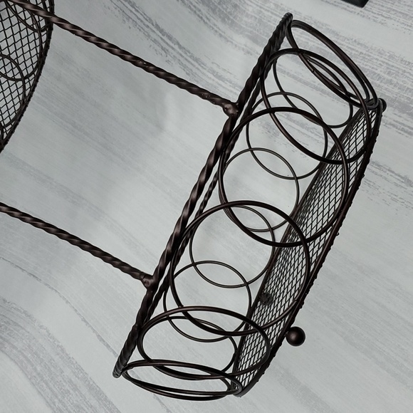  2-Tier Metal Countertop Fruit Vegetables Basket Bowl - Picture 13 of 13